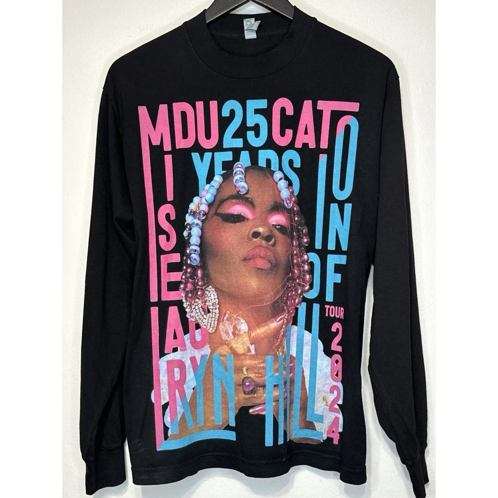 Lauryn Hill Tour Shirt Miseducation 25th Anniversary Long Sleeve S Black